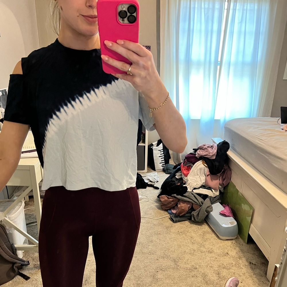 Lululemon cropped (got it hemmed in store) all yours with shoulder cut outs